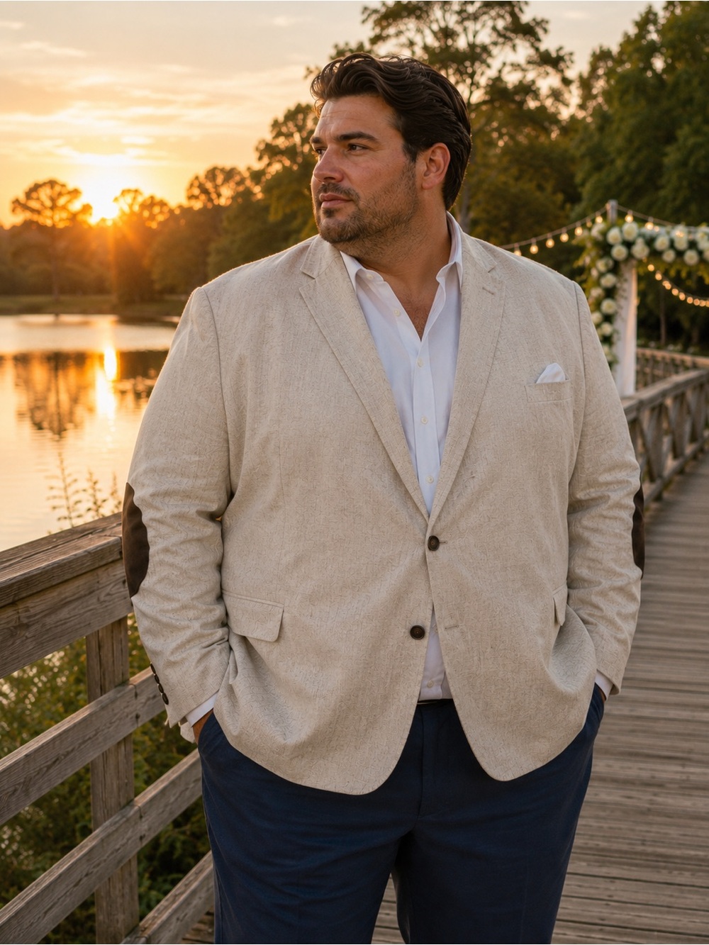 Linen Sport Coat Blazer Elbow Patch Italy Preppy Fancy Jacket Summer fall Italia